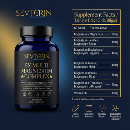 Sevtorin™ 5X Multi Magnezyum - Zindelik Destekleyici